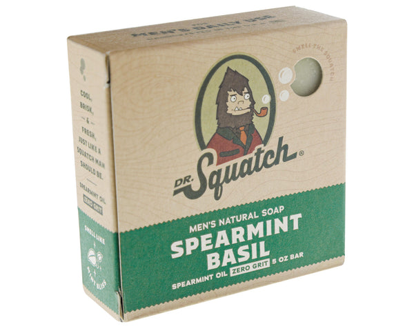 Dr. Squatch Spearmint Basil Scrub Bar Soap –