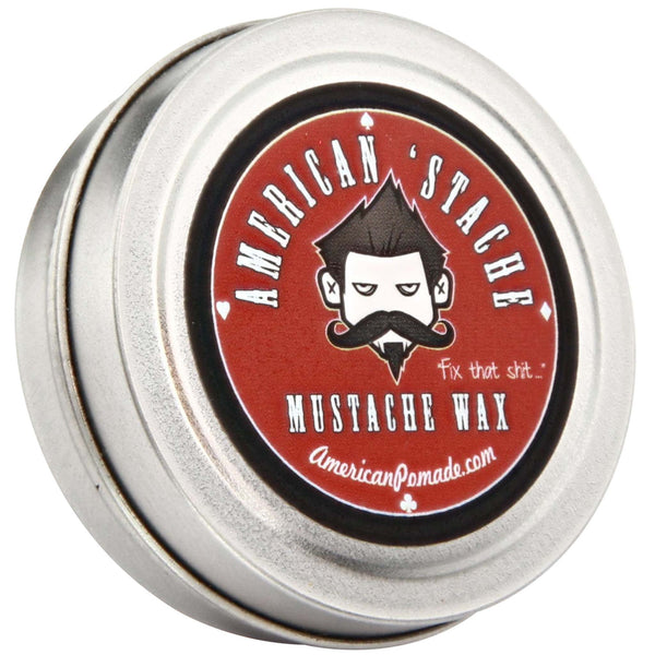 American Pomade Stache Wax Top Label