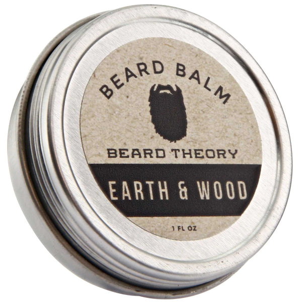 Beard Theory Earth & Wood Beard Balm Top Label