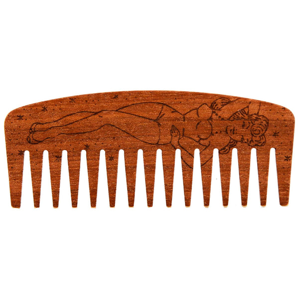 Special Edition Sailor Jerry style Pin Up Girl beard comb