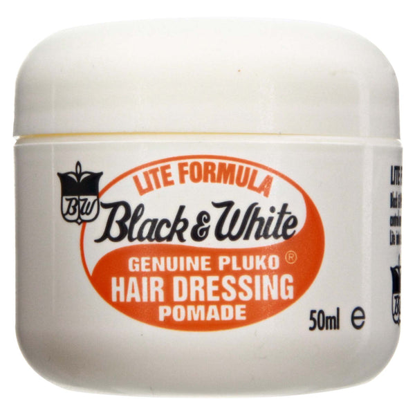 Black & White Genuine Pluko Lite Hair Dressing Pomade 2 oz