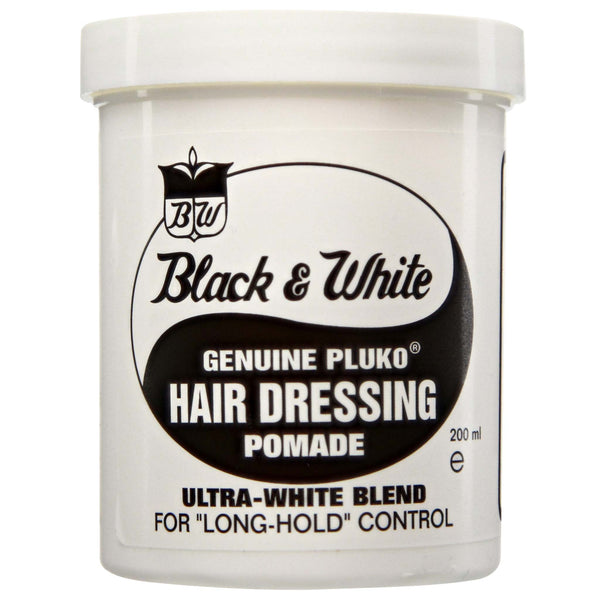 Black & White Genuine Pluko Hair Dressing Pomade - Oil Based Pomade Pomade.com Black & White Genuine Pluko Hair Dressing Pomade - Oil Based Pomade Pomade.com