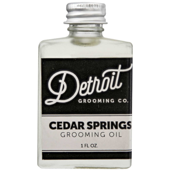 Detroit Grooming Cedar Springs Beard Oil Front Label