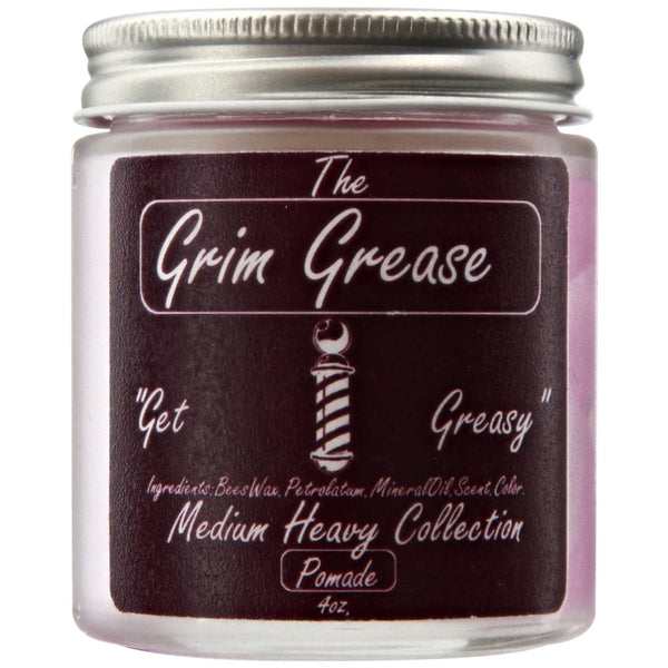 Grim Grease Medium Pomade Side Label