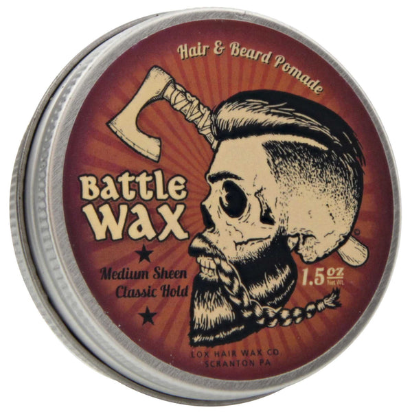 Lox Battle Wax Hair and Beard Pomade Top Label