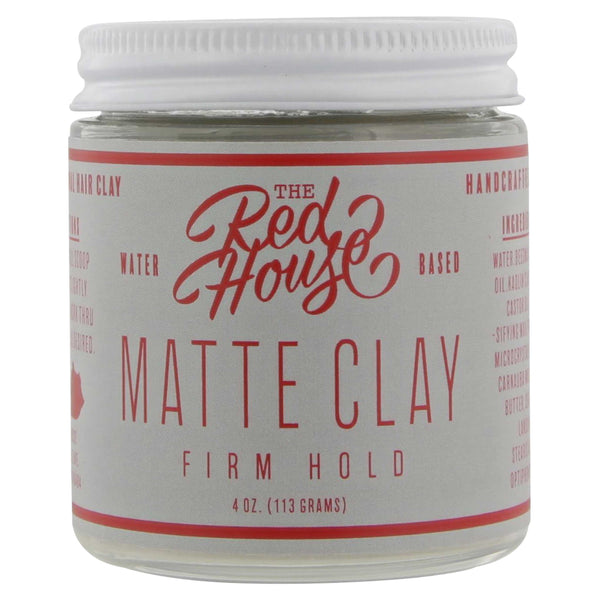 red-house-matte-clay-firm-hold jar with logo