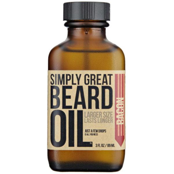 Simply Great Beard Oil Bacon Scent Front Label