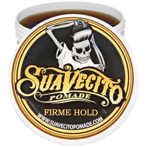 Suavecito Firme/Strong Hold Pomade 32 oz Tub Open
