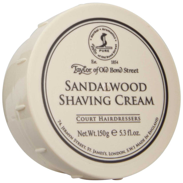 Top label of Taylor of Old Bond Street Sandalwood Shave Cream