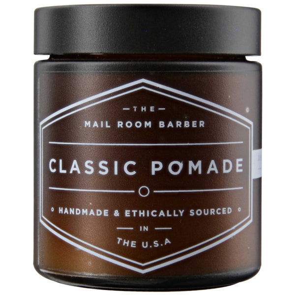 The Mail Room Barber Classic Pomade Side Label