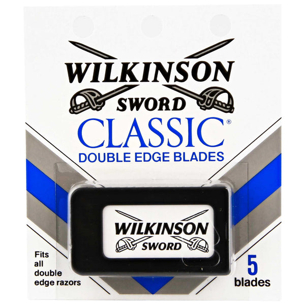Wilkinson sword de blades chromium to resist corrosion, ceramic for added durability, and PTFE for less irritation