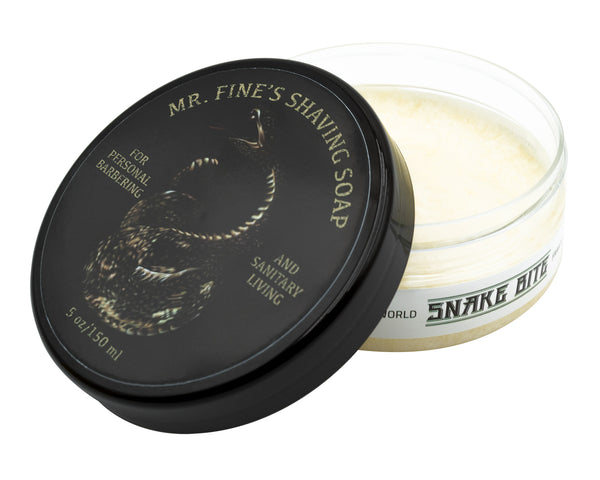 Mr. Fine Snake Bite Shave Soap Open