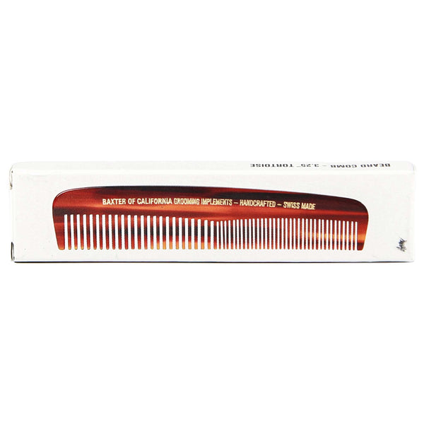 box of Baxter Beard Comb that is made in switzerland
