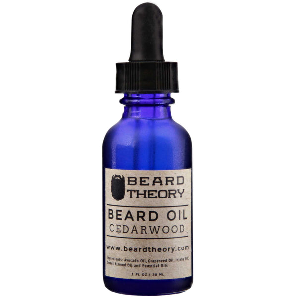 Beard Theory Cedarwood Beard Oil Front Label