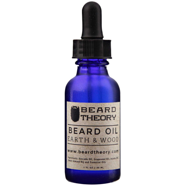 Beard Theory Earth & Wood Beard Oil Front Label