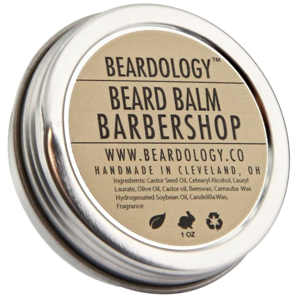 Beardology Barbershop Beard Balm Top Label