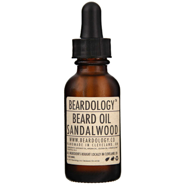 Beardology Sandalwood Beard Oil Front Label