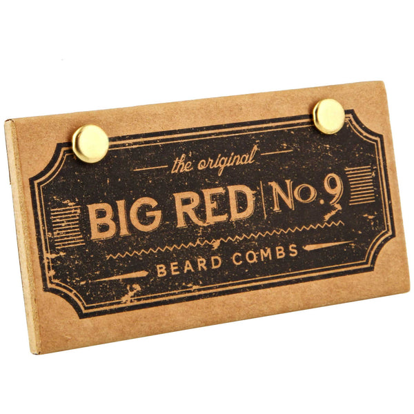 Big Red Comb No. 9 packaging and box beard comb