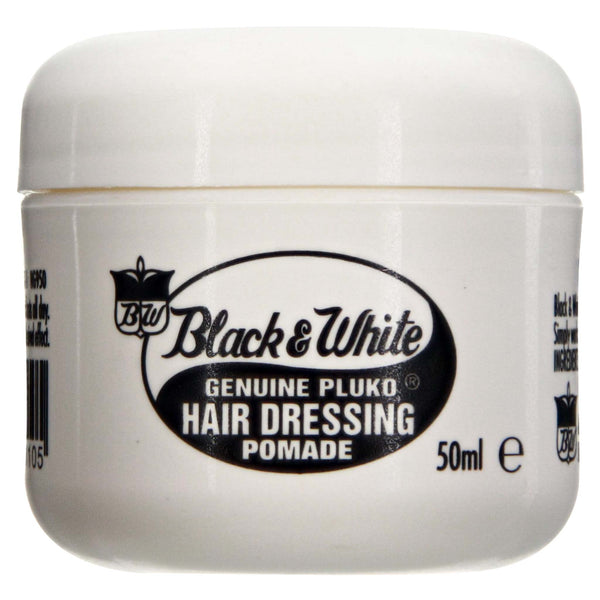 Black & White Genuine Pluko Hair Dressing Pomade 2 oz