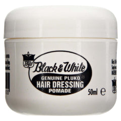 Black & White Genuine Pluko Hair Dressing Pomade 2 oz –