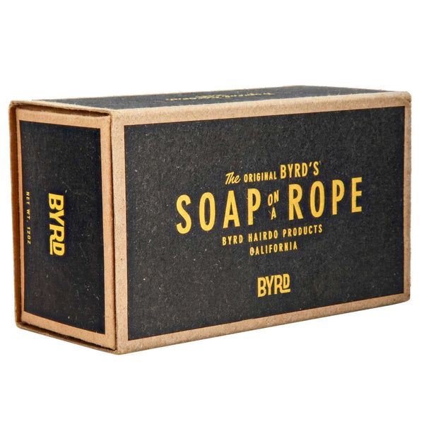 Byrd Soap on a Rope box and packaging