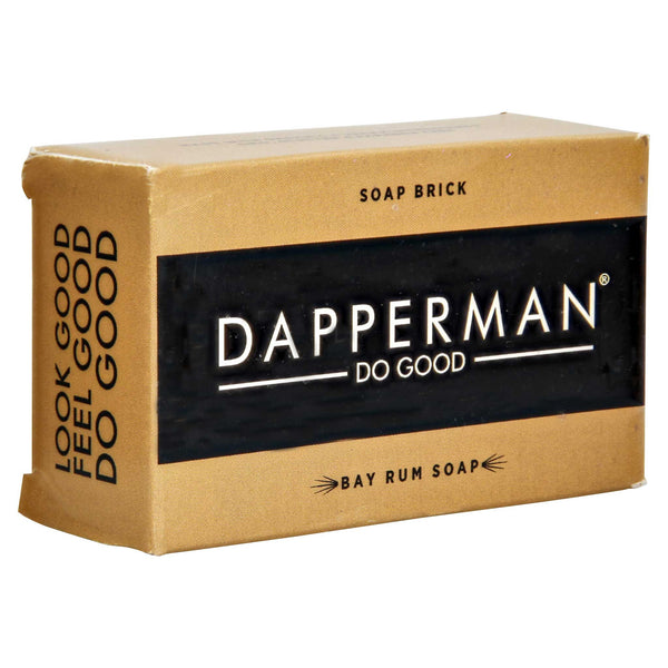 Dapper Man Bay Rum Soap box packaging 
