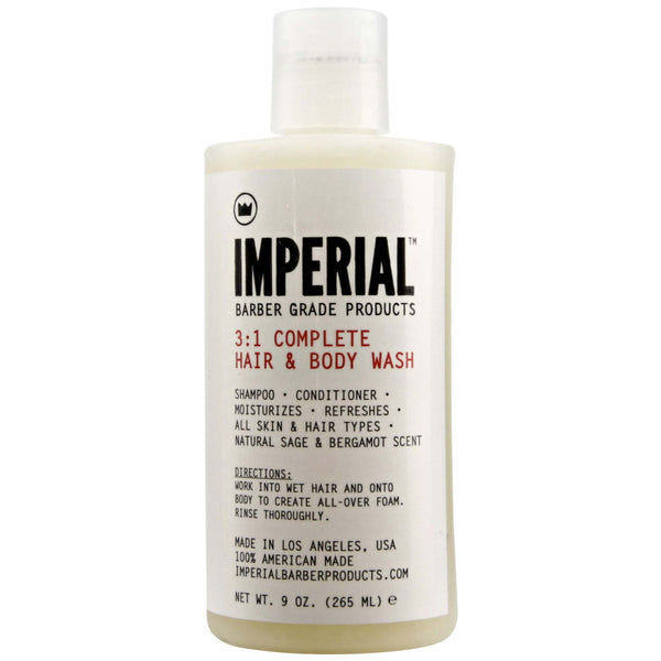 White Bottle of Imperial Complete Hair & Body Wash 