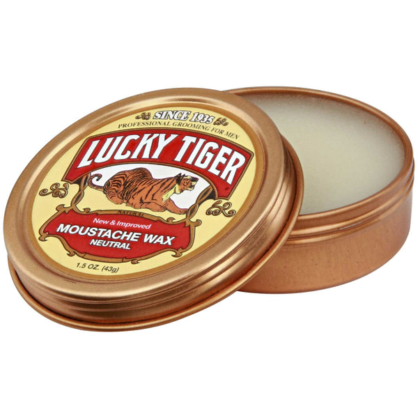 Lucky Tiger Mustache Wax Open