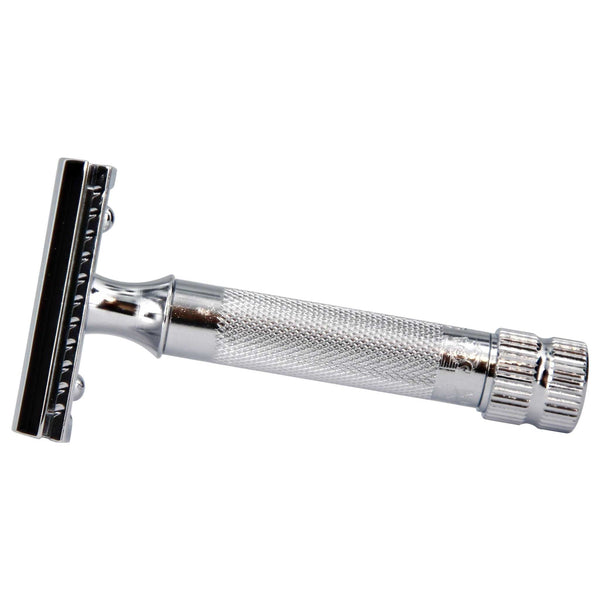 perfectly weighted safety razor handle for balance and ease of use