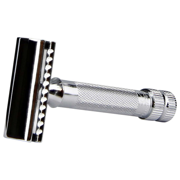 extremely popular safety razor for its extra-thick handle