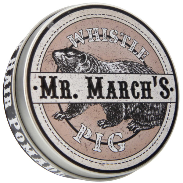 Mr. March's Whistle Pig Pomade Top Label