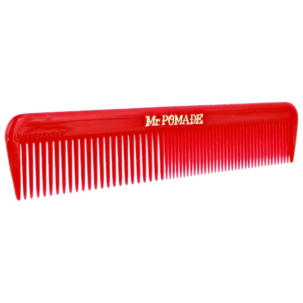 Fine and coarse toothed comb Red Mr. Pomade pocket comb