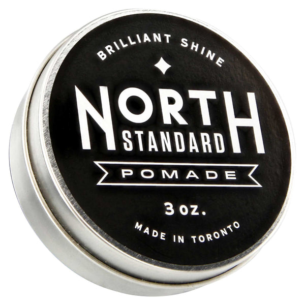 North Standard Pomade container with top label