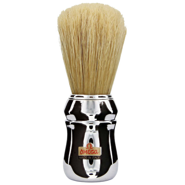 chrome handled shaving brush for beginners to wet shaving
