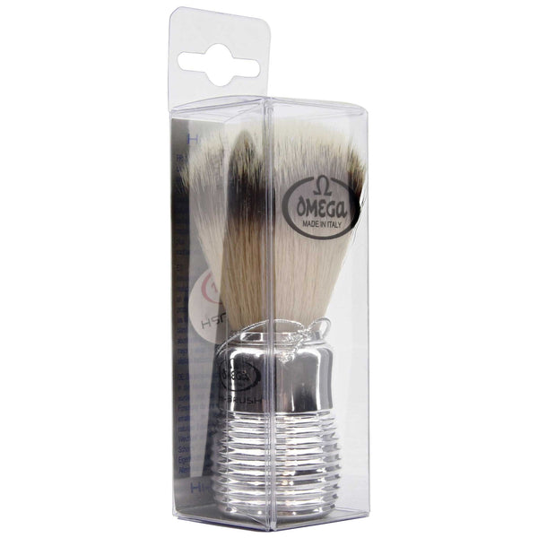 wet shaving brush from omega hi-brush for beginners that want synthetic hair 