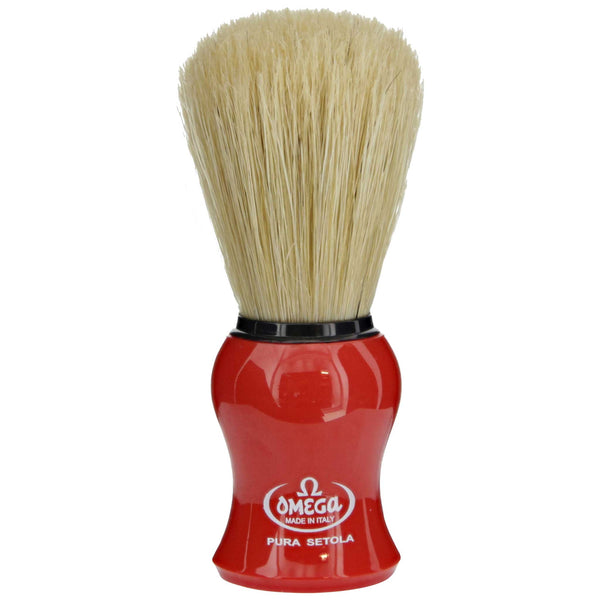 Red Omega Shaving Brush with Boar Hair