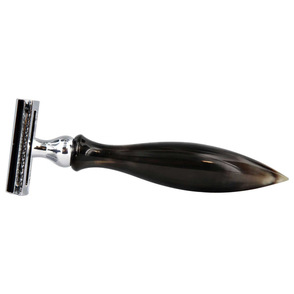 Long handle provides for excellent razor handling and weight