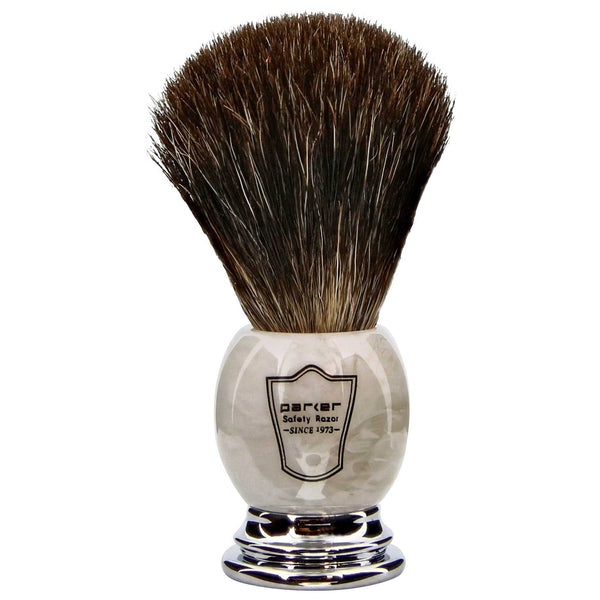 beautiful ivory badger shave brush for safety razor shaving