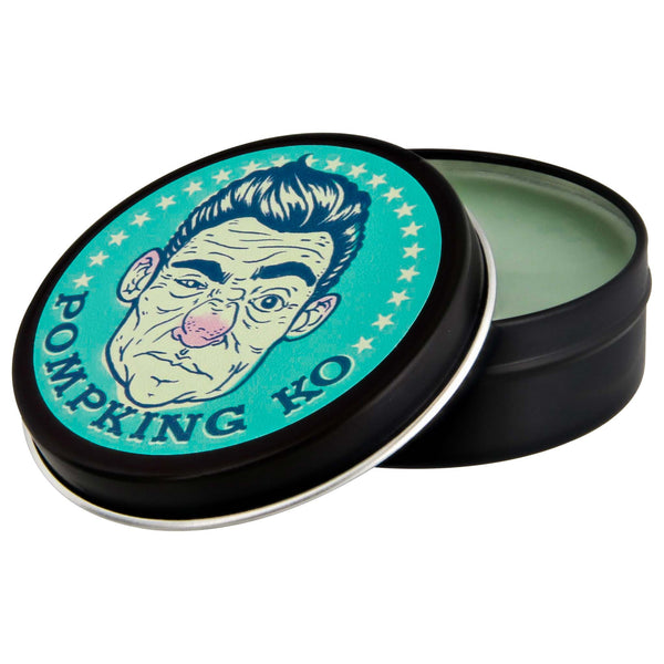 open jar of Pompking KO pomade can