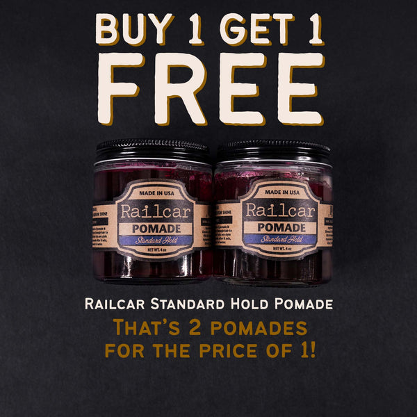 BUY 1 GET 1 FREE Railcar Standard Hold Pomade - That's 2 Pomades For The Price Of 1!