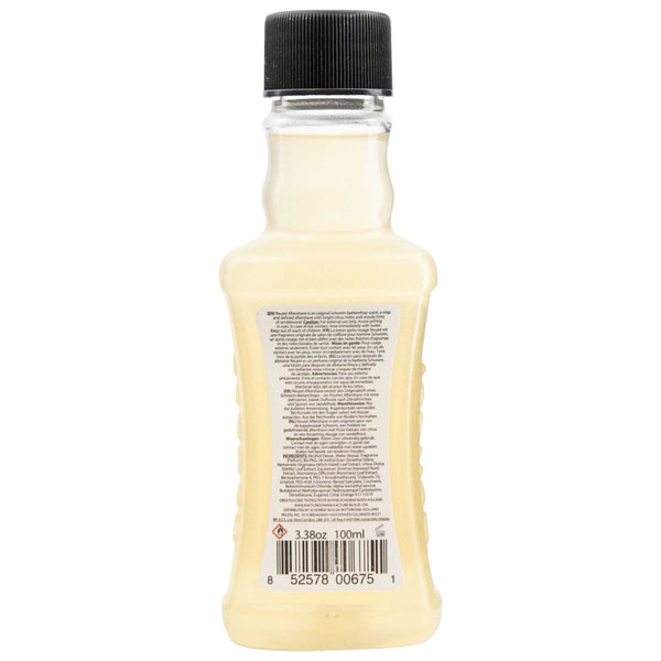 backside of a bottle of aftershave that reuzel produces