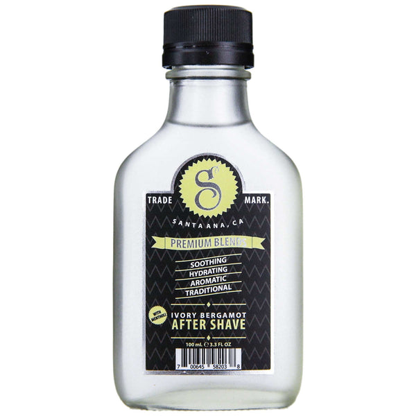 glass bottle or Suavecito Premium Blends Ivory Bergamot Aftershave 