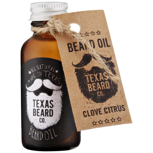 Texas Beard Co. Clove Citrus Beard Oil Front Label