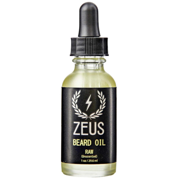 Zeus Raw Beard Oil Front Label