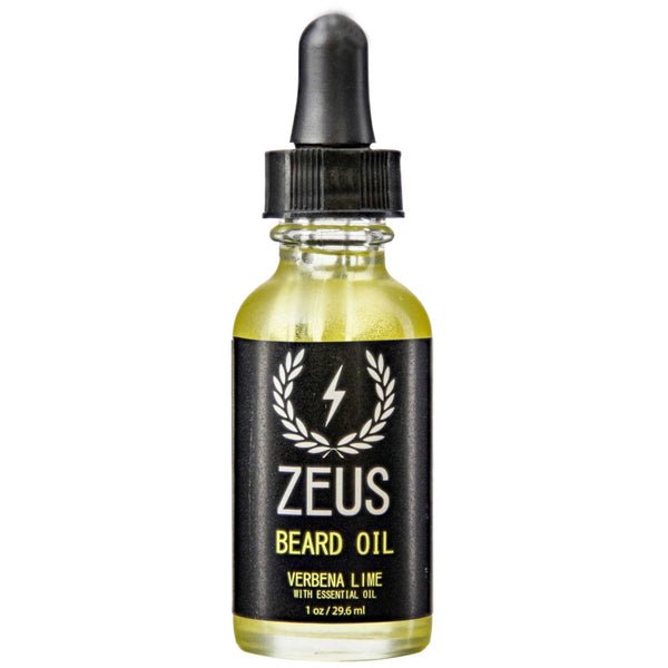Zeus Verbena Lime Beard Oil Front Label